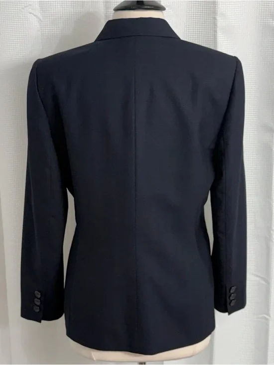 Kasper Women's Long Sleeve Classic Structured Single Breasted Blazer, Navy Blue - Picture 7 of 8